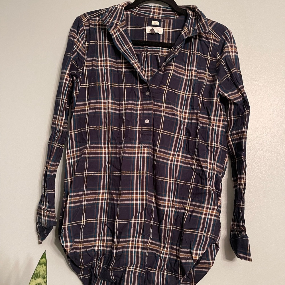 Loft half button top